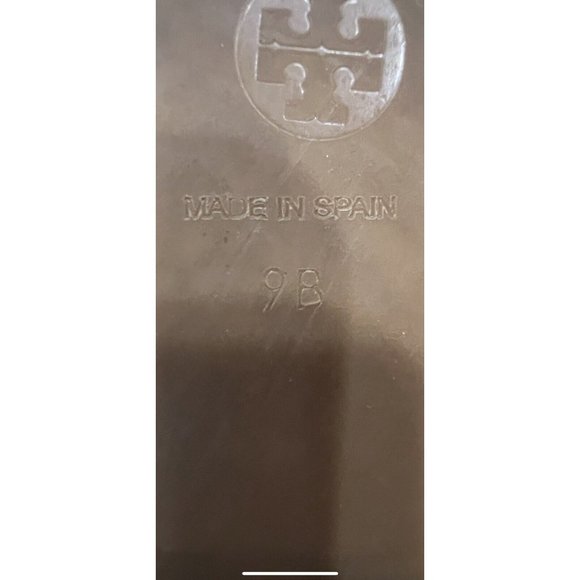 Tory Burch Metallic Silver Shimmer Canvas Espadrille Wedge Sz 9 - Picture 9 of 9